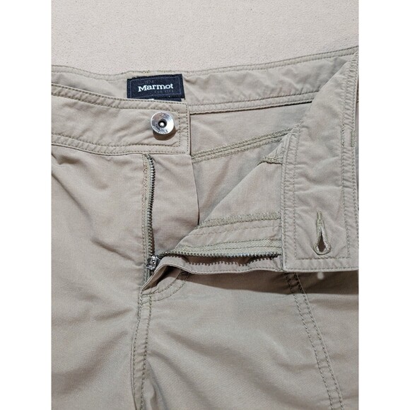 Marmot Light Weight Hiking Shorts Khaki Cotton Blend-Size 14  READ DESCRIPTION!! - Picture 6 of 12
